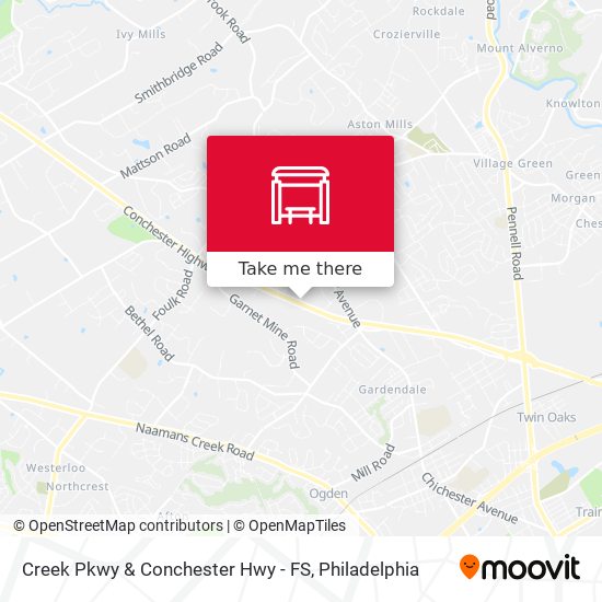 Creek Pkwy & Conchester Hwy - FS map