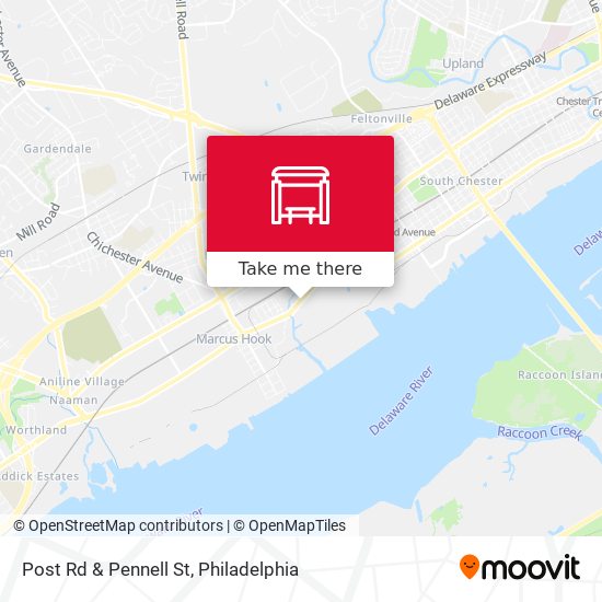 Post Rd & Pennell St map
