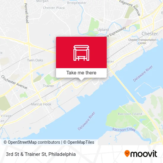 3rd St & Trainer St map