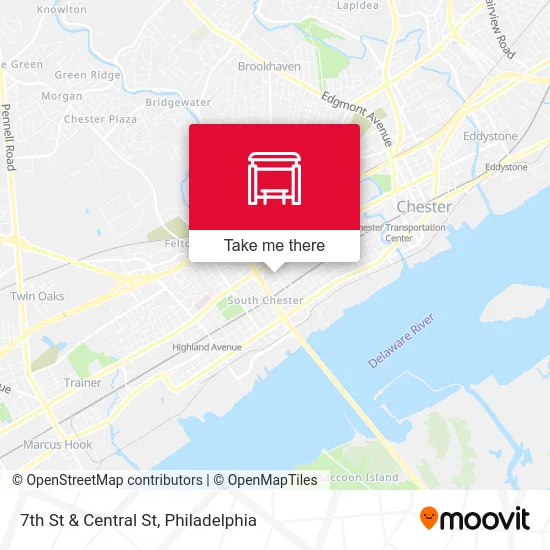 7th St & Central St map