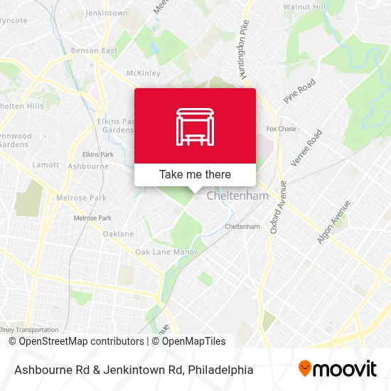 Ashbourne Rd & Jenkintown Rd map
