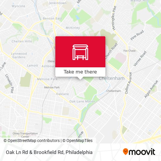 Oak Ln Rd & Brookfield Rd map