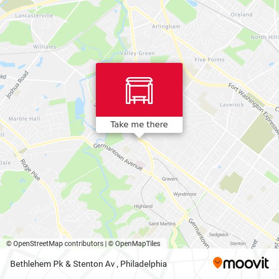 Mapa de Bethlehem Pk & Stenton Av