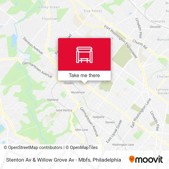 Stenton Av & Willow Grove Av - Mbfs map