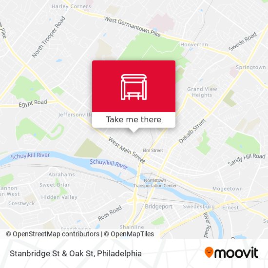 Stanbridge St & Oak St map