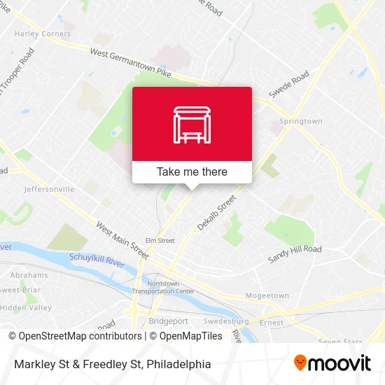 Markley St & Freedley St map