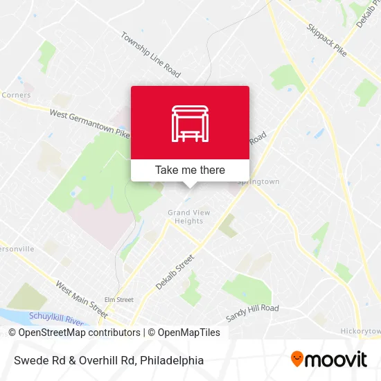 Swede Rd & Overhill Rd map