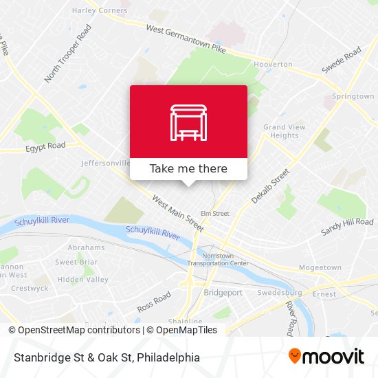Stanbridge St & Oak St map