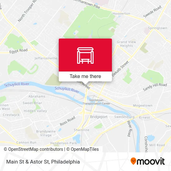 Main St & Astor St map