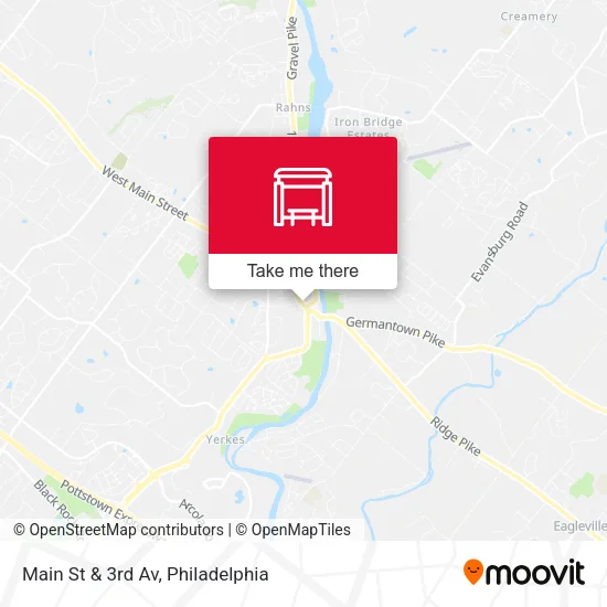 Main St & 3rd Av map