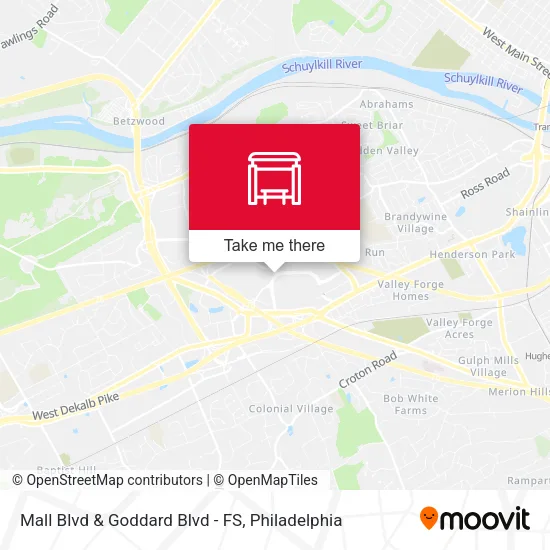 Mall Blvd & Goddard Blvd - FS map