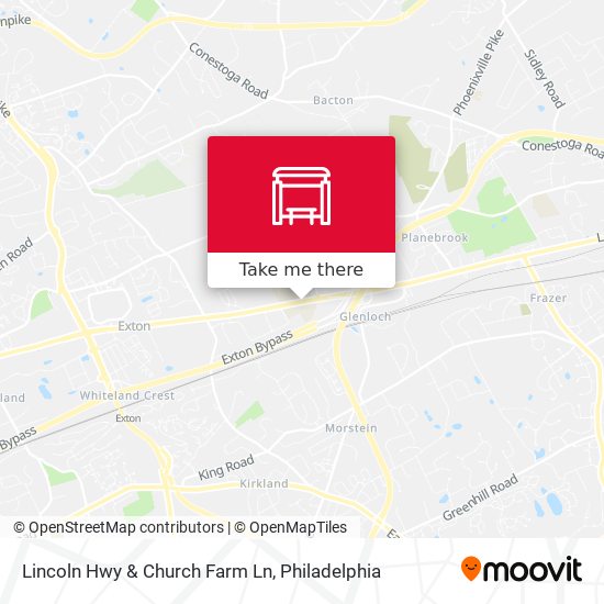 Lincoln Hwy & Church Farm Ln map