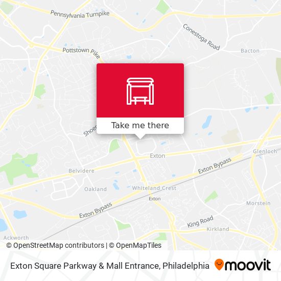 Exton Square Parkway & Mall Entrance map