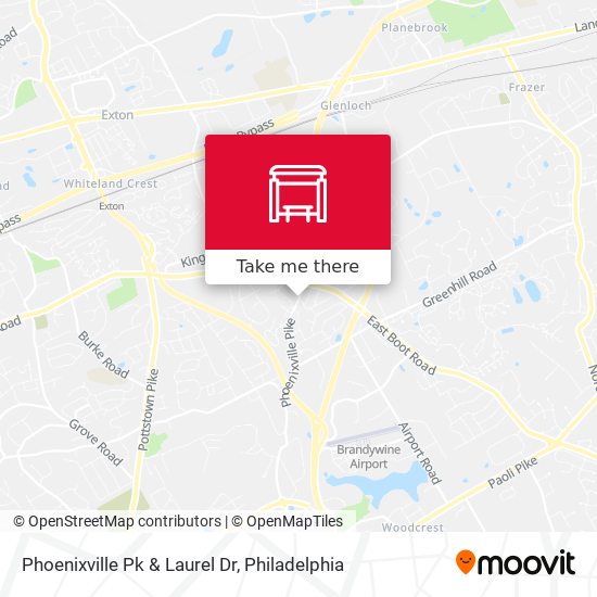 Phoenixville Pk & Laurel Dr map