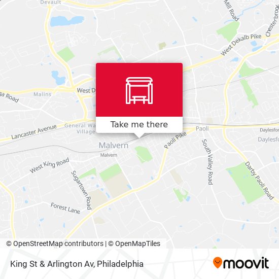King St & Arlington Av map