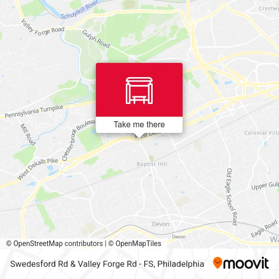 Swedesford Rd & Valley Forge Rd - FS map