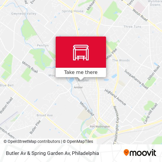 Butler Av & Spring Garden Av map