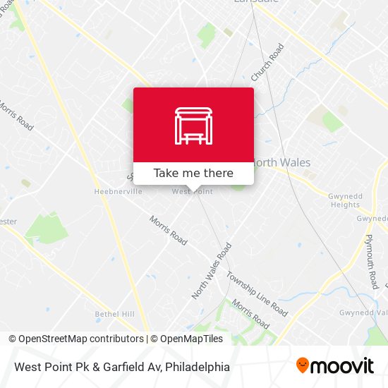 West Point Pk & Garfield Av map