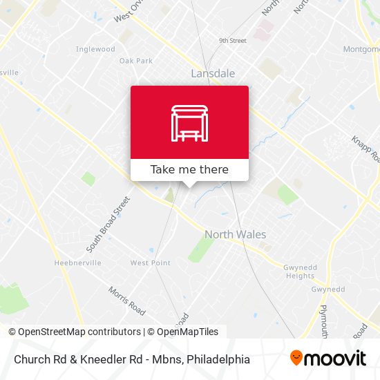 Church Rd & Kneedler Rd - Mbns map