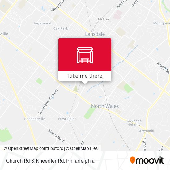 Church Rd & Kneedler Rd map