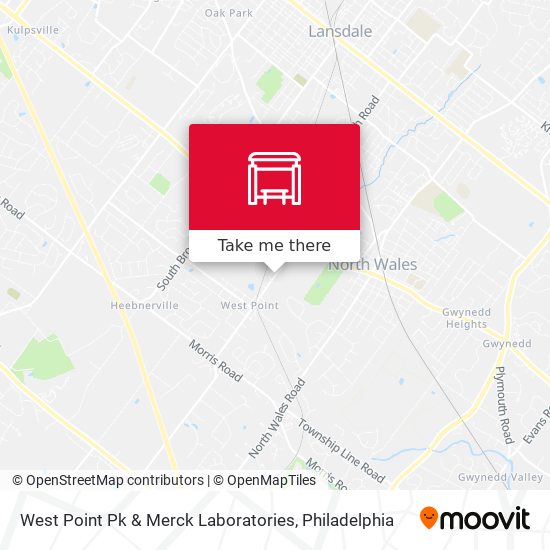 West Point Pk & Merck Laboratories map