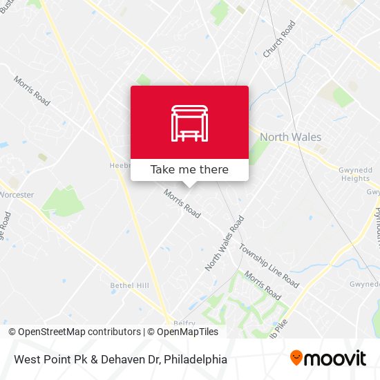 West Point Pk & Dehaven Dr map