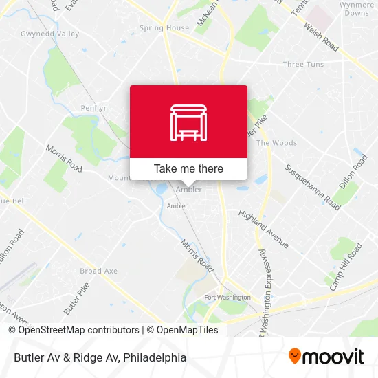 Butler Av & Ridge Av map