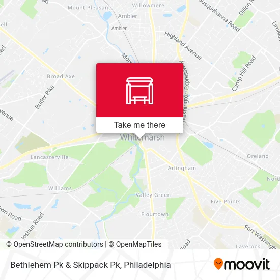 Bethlehem Pk & Skippack Pk map