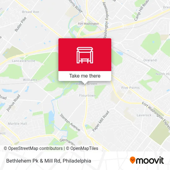 Bethlehem Pk & Mill Rd map