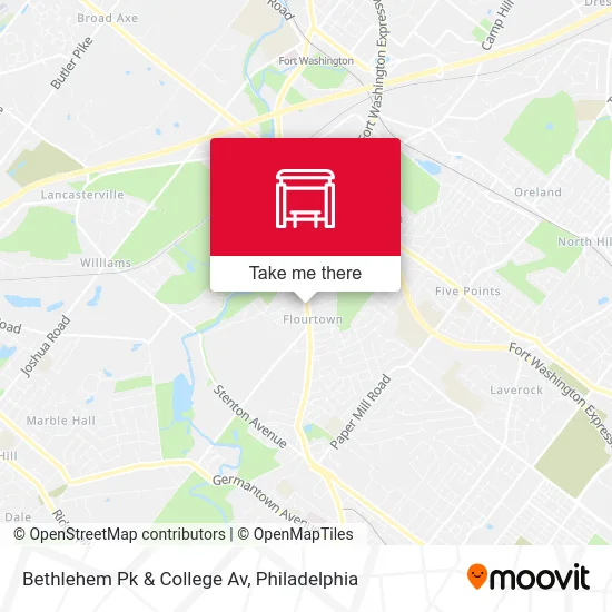 Bethlehem Pk & College Av map