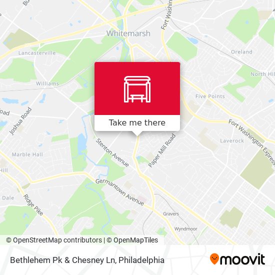 Mapa de Bethlehem Pk & Chesney Ln