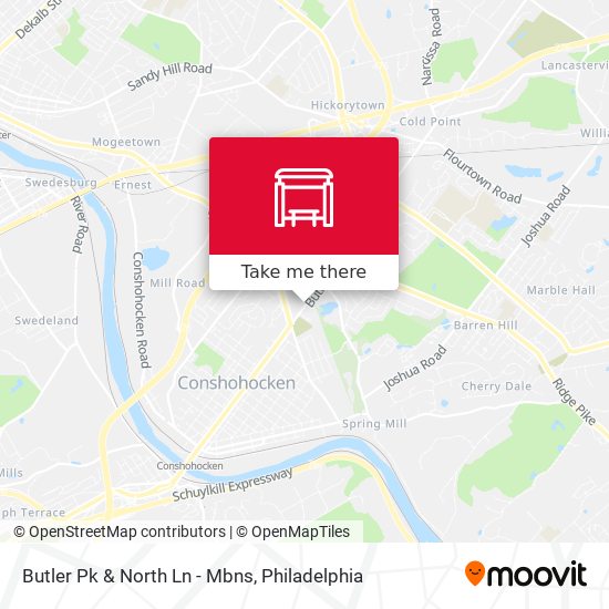 Butler Pk & North Ln - Mbns map