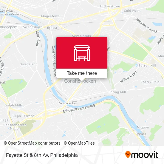 Fayette St & 8th Av map
