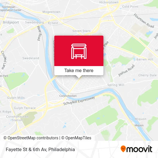 Fayette St & 6th Av map