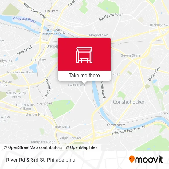 River Rd & 3rd St map