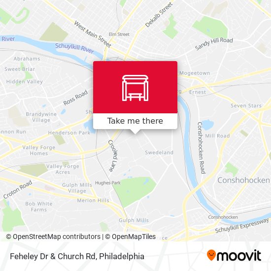 Feheley Dr & Church Rd map