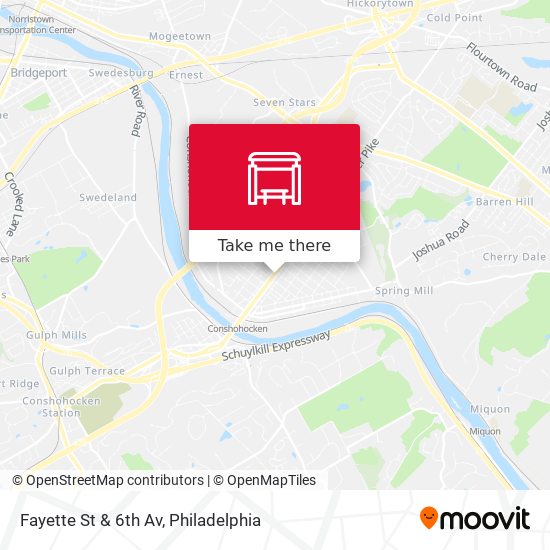 Fayette St & 6th Av map