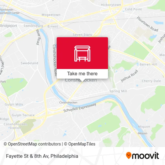 Fayette St & 8th Av map