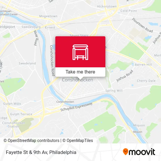 Fayette St & 9th Av map