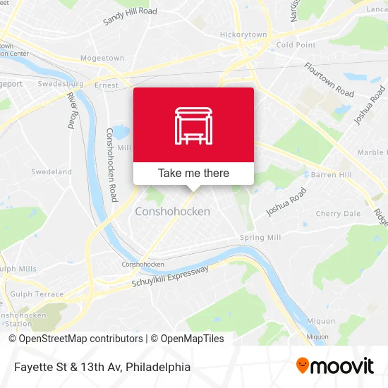 Fayette St & 13th Av map