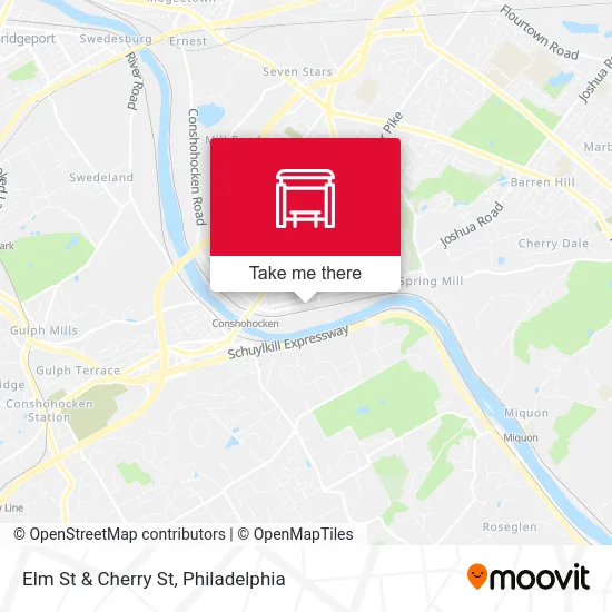 Elm St & Cherry St map