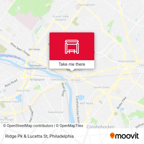 Ridge Pk & Lucetta St map