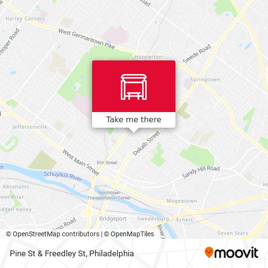 Pine St & Freedley St map