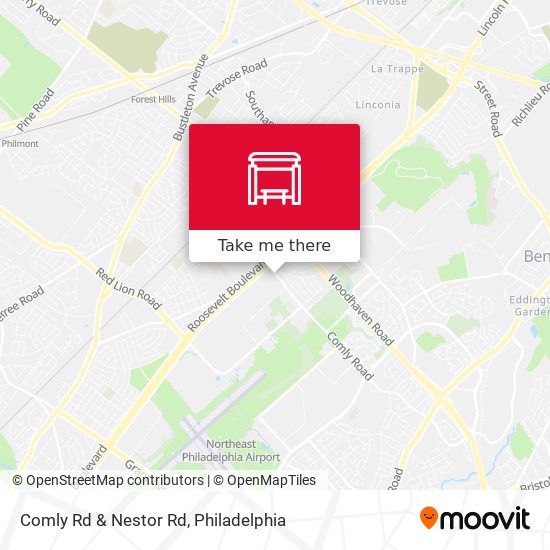 Comly Rd & Nestor Rd map