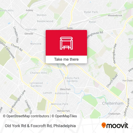 Old York Rd & Foxcroft Rd map