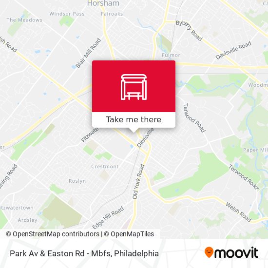 Park Av & Easton Rd - Mbfs map