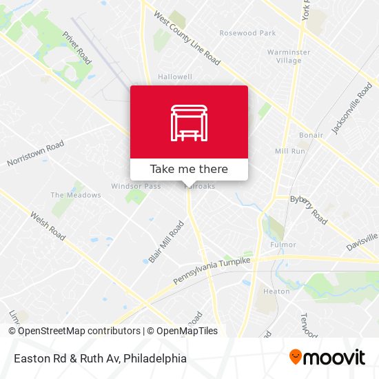 Easton Rd & Ruth Av map