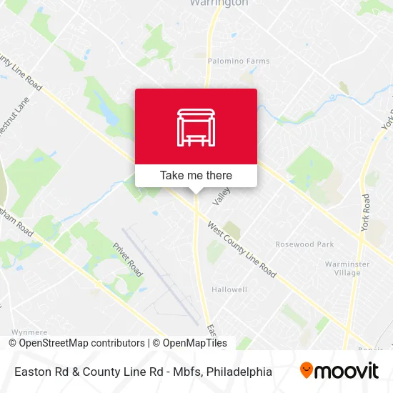 Easton Rd & County Line Rd - Mbfs map