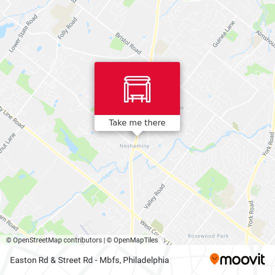 Mapa de Easton Rd & Street Rd - Mbfs