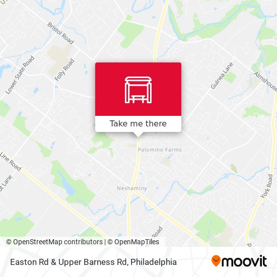 Easton Rd & Upper Barness Rd map